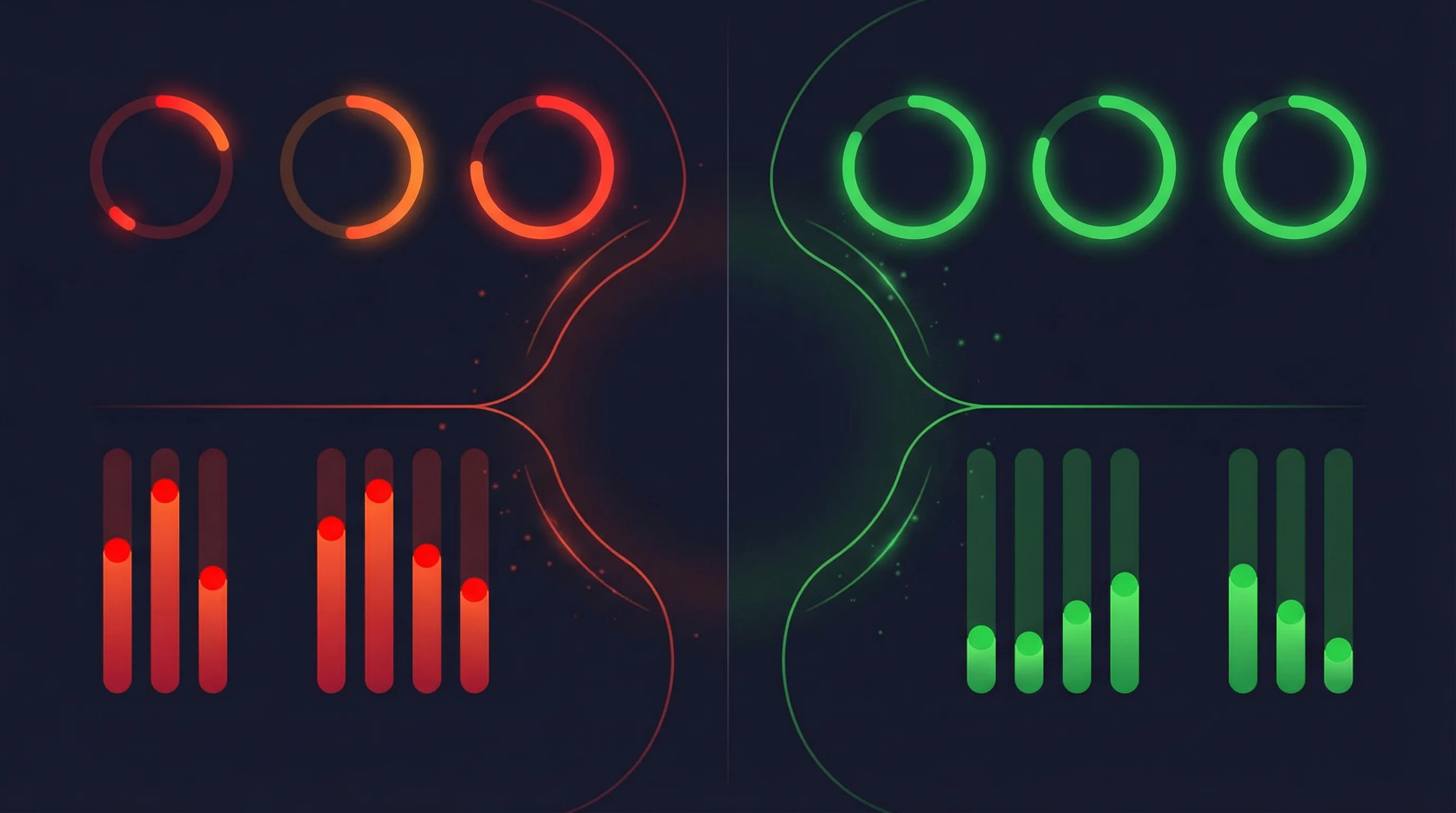 Core Web Vitals metrics comparison before and after optimization