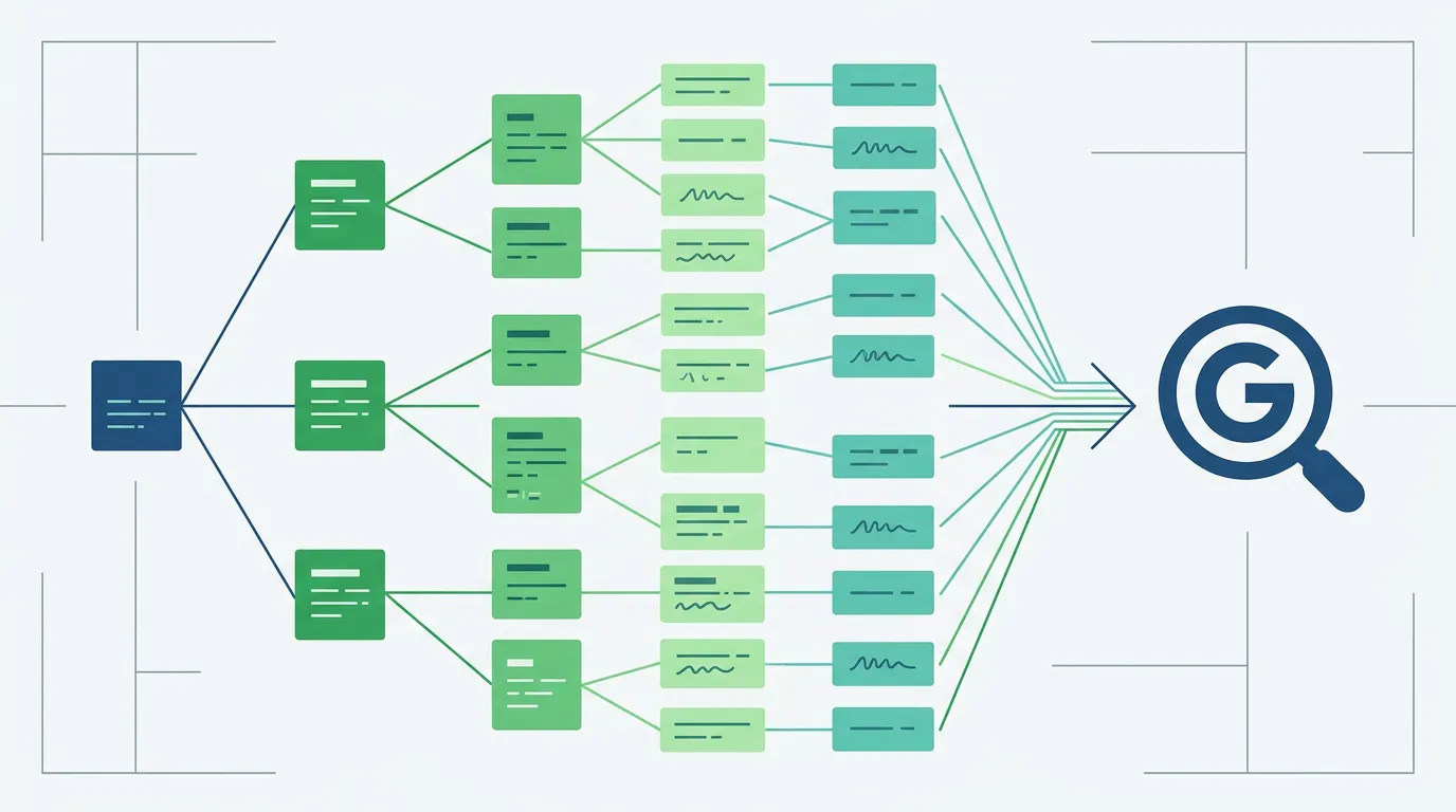 Diagram of an optimized XML sitemap and search crawling